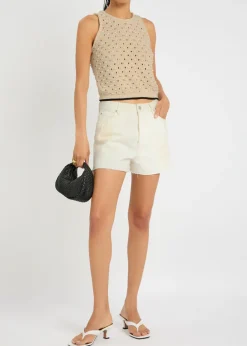 The Bauble open-knit tank