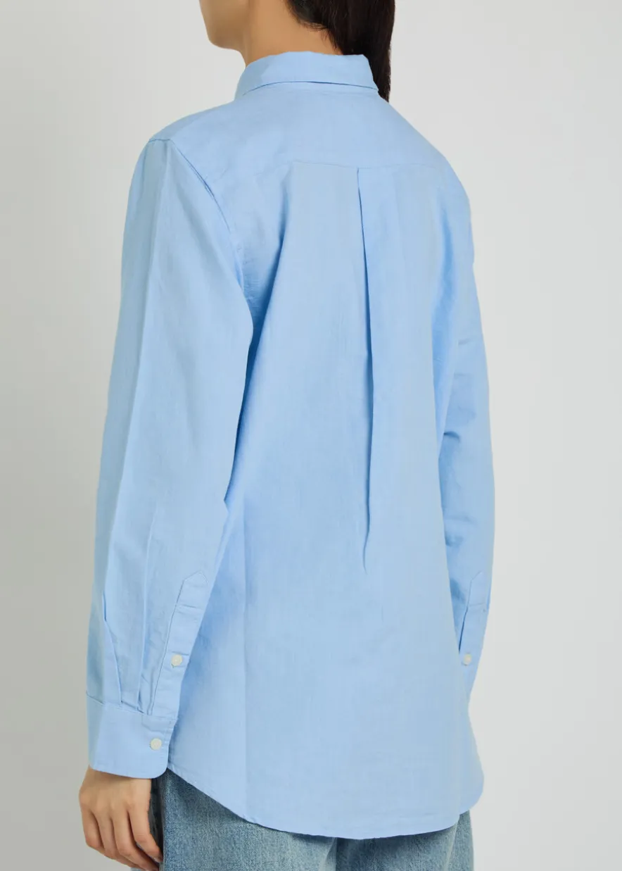 The Bestie logo-embroidered cotton shirt