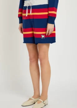 The Breather striped cotton shorts