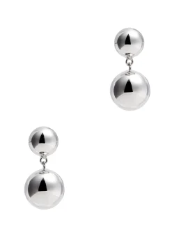 The Caroline sterling silver drop earrings