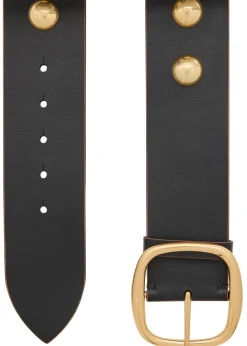 The Chloé Midnight stud-embellished leather belt