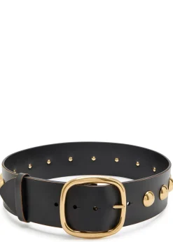 The Chloé Midnight stud-embellished leather belt