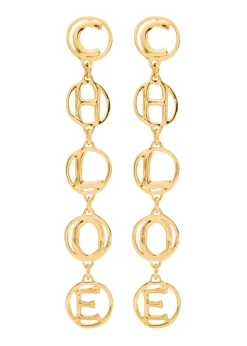 The Chloé Script drop earrings