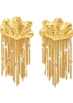 The Chloé Shells fringed drop earrings