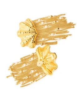 The Chloé Shells fringed drop earrings