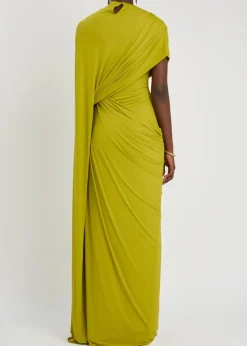 The Daphne draped stretch-jersey gown