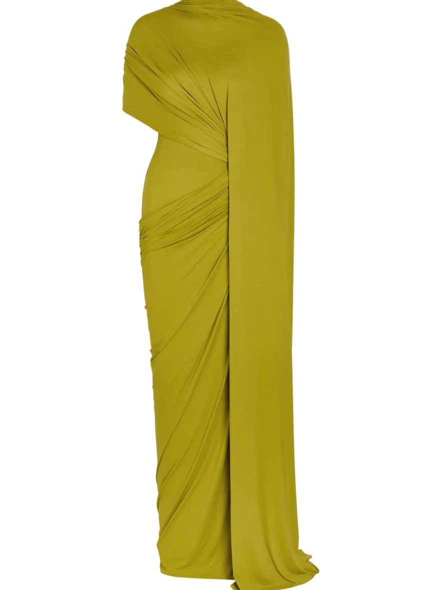 The Daphne draped stretch-jersey gown