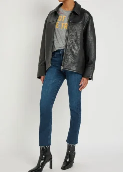 The Dazzler Ankle Fray slim straight-leg jeans