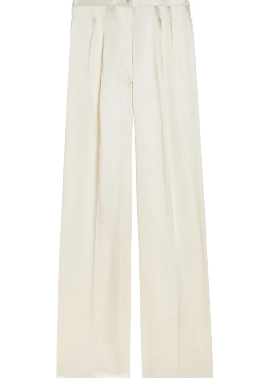 The Elsa wide-leg satin trousers