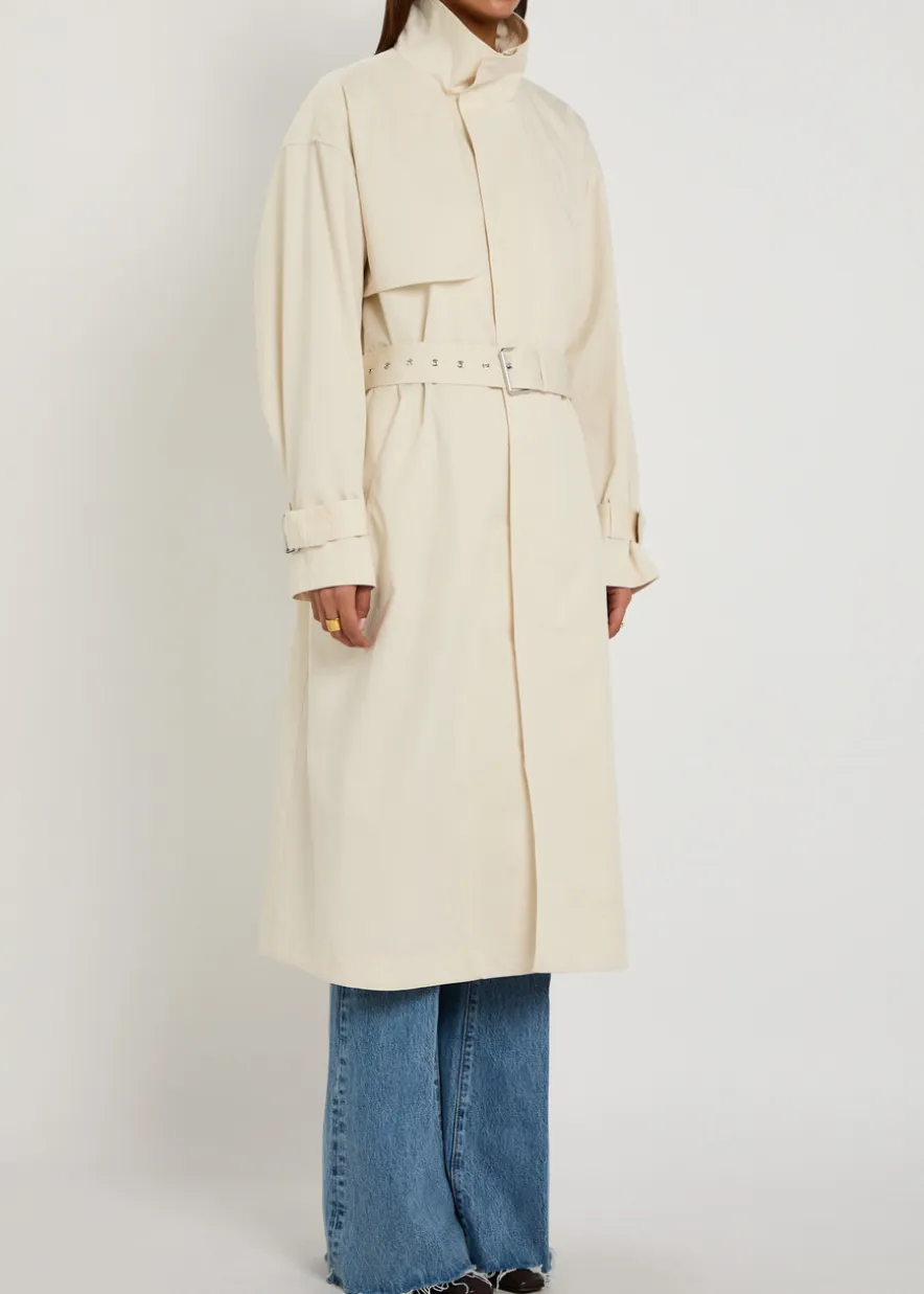 The Field belted cotton trench coat