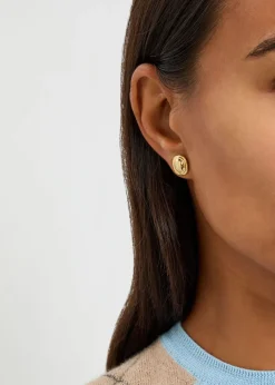 The Franka 18kt gold-plated stud earrings