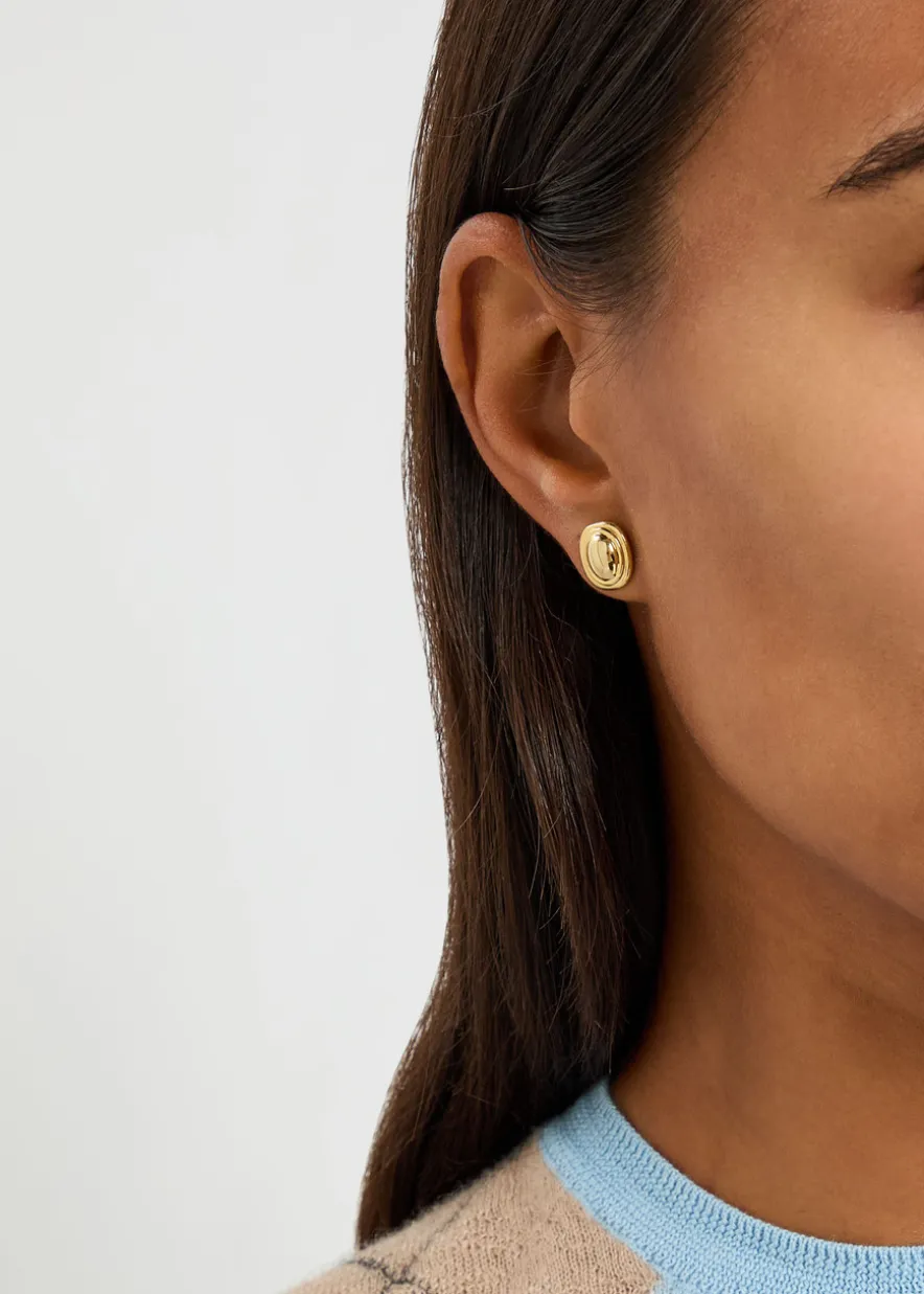 The Franka 18kt gold-plated stud earrings