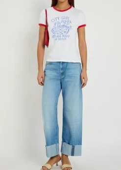 The Half-Pipe Ankle turn-up barrel-leg jeans