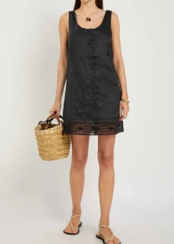 The Heirloom embroidered ramie mini dress