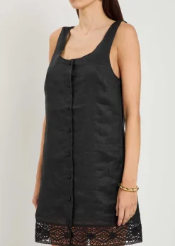 The Heirloom embroidered ramie mini dress