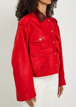 The Henderson leather collar waxed canvas jacket