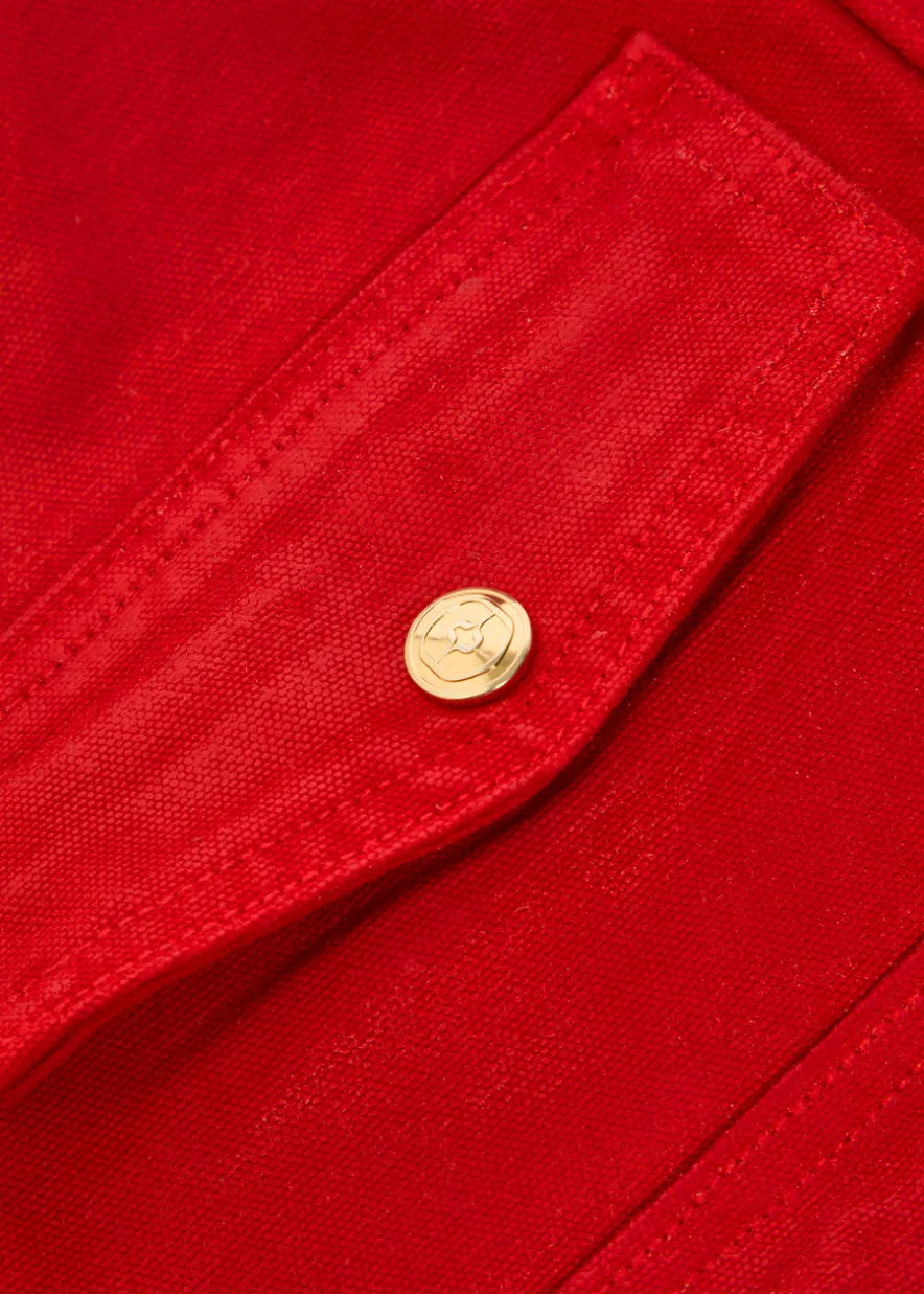 The Henderson leather collar waxed canvas jacket