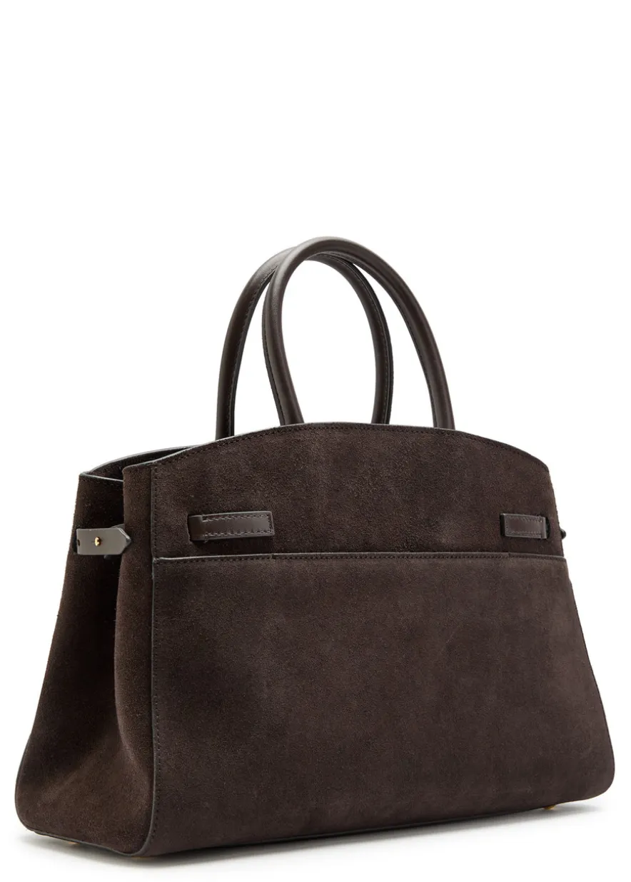 The Hudson midi grained leather top handle bag