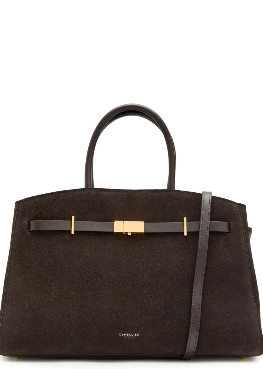 The Hudson midi grained leather top handle bag