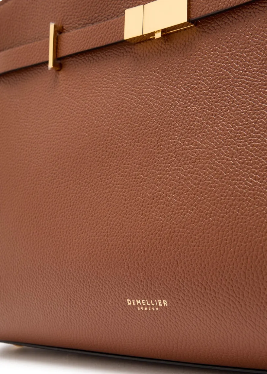 The Hudson midi grained leather top handle bag