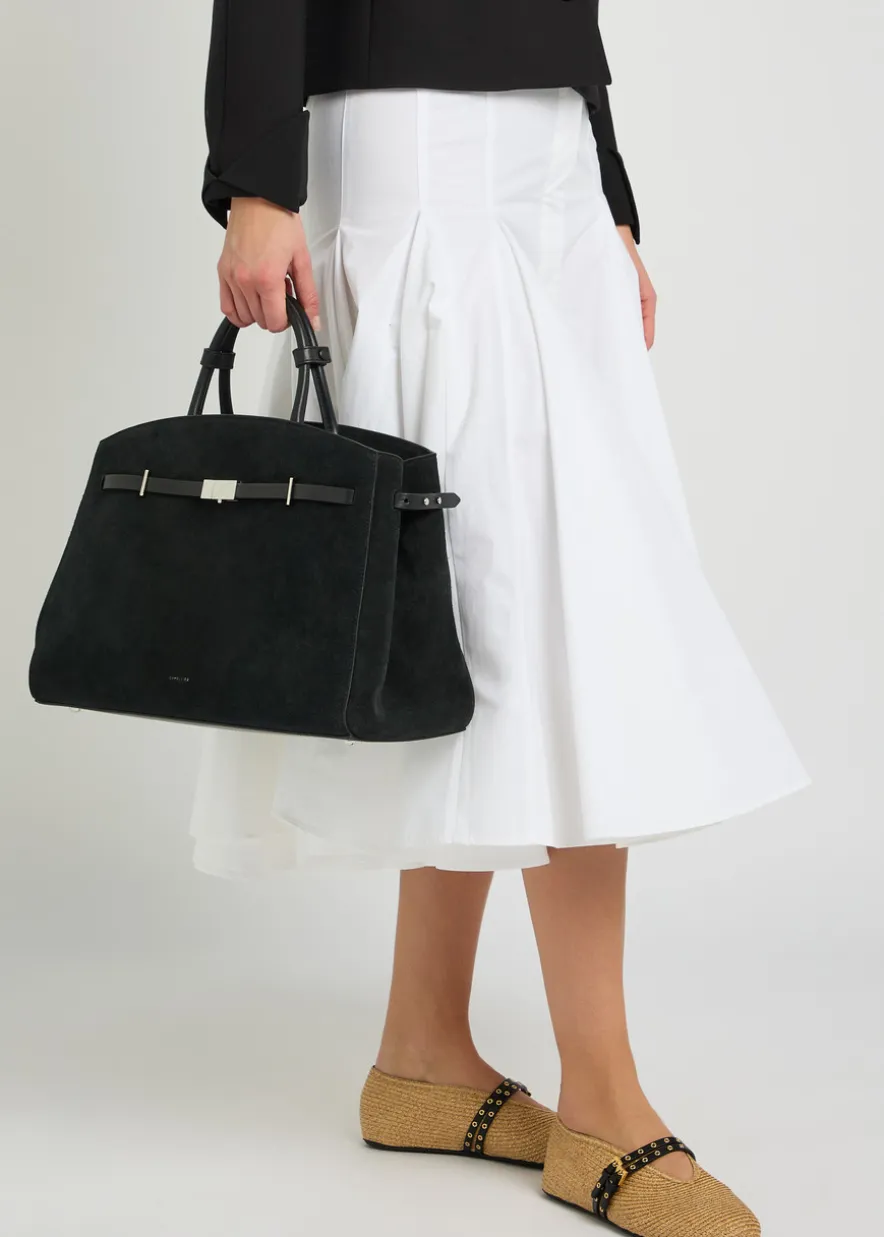 The Hudson suede top handle bag