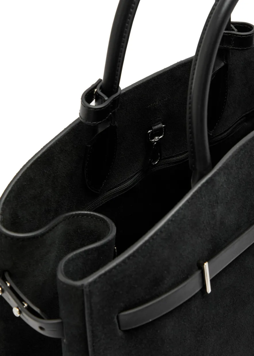 The Hudson suede top handle bag