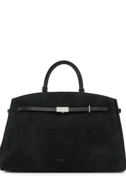 The Hudson suede top handle bag