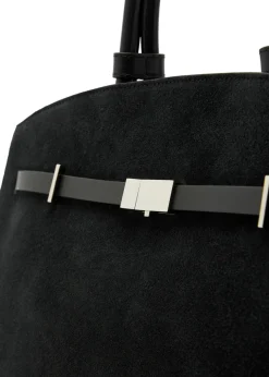 The Hudson suede top handle bag
