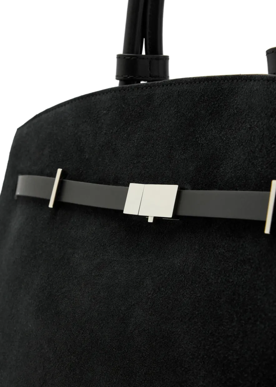 The Hudson suede top handle bag