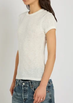 The Itty Bitty Ringer ribbed cotton T-shirt