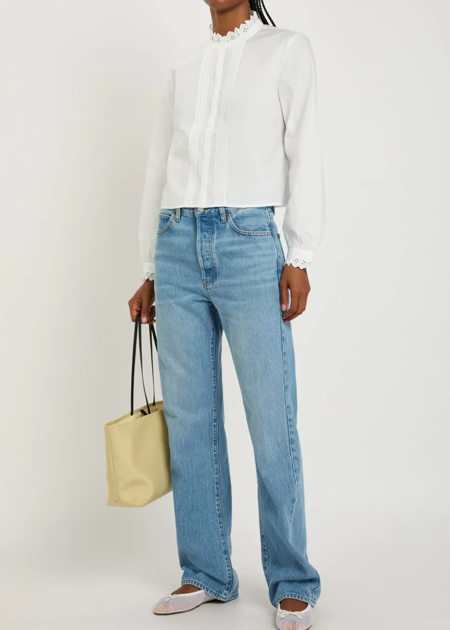 The Keepsake broderie anglaise cotton-poplin blouse