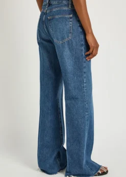 The Lax distressed flared-leg denim jeans