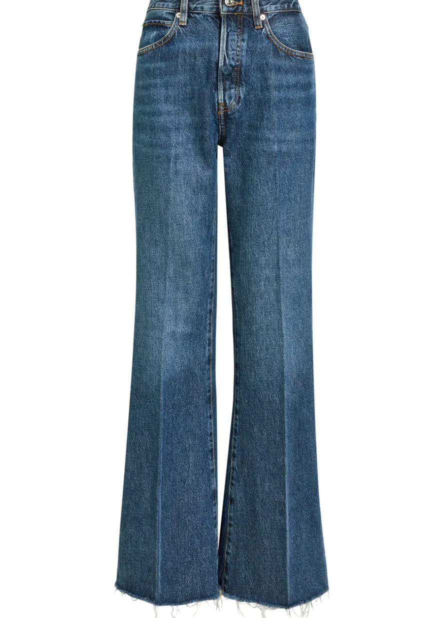 The Lax distressed flared-leg denim jeans