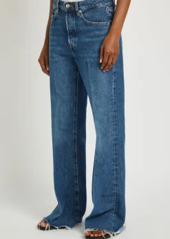 The Lax distressed flared-leg denim jeans
