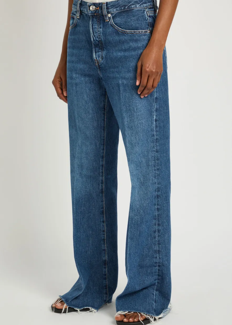 The Lax distressed flared-leg denim jeans