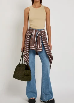 The Lax distressed flared-leg jeans