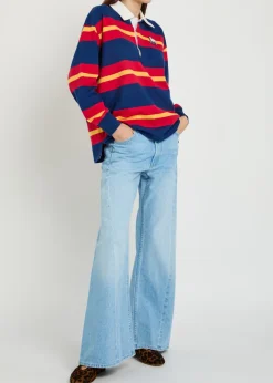 The Lemon Twist wide-leg denim jeans