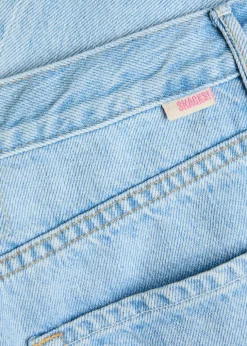 The Lemon Twist wide-leg denim jeans