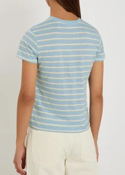 The Linen Baby striped stretch-linen T-shirt