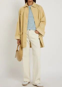 The Linen Baby striped stretch-linen T-shirt