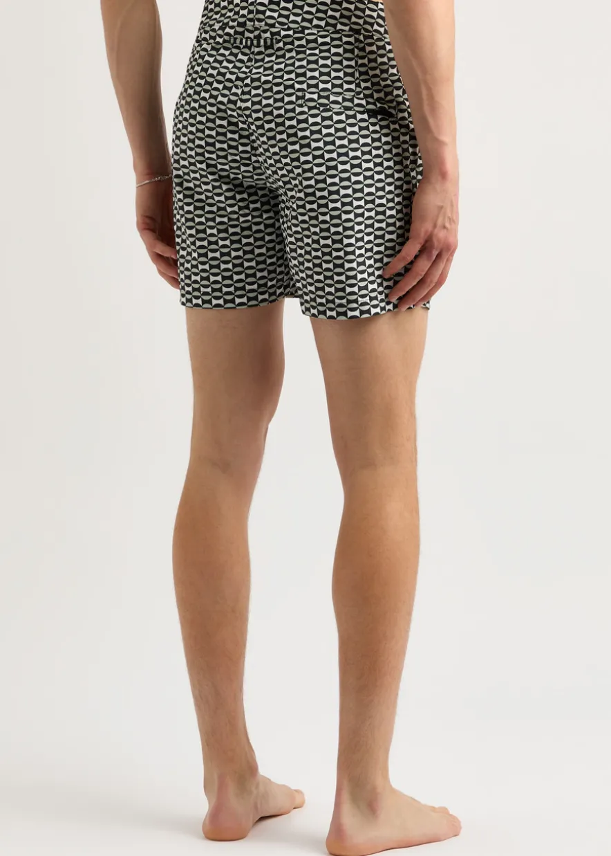 The London printed shell swim shorts
