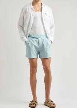 The London printed shell swim shorts