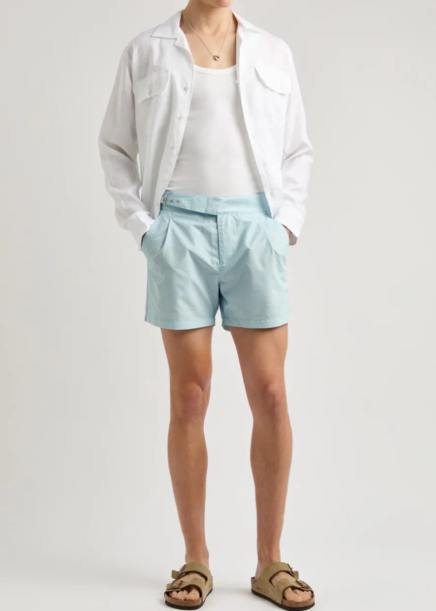The London printed shell swim shorts
