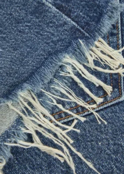 The Long Hang frayed denim shorts