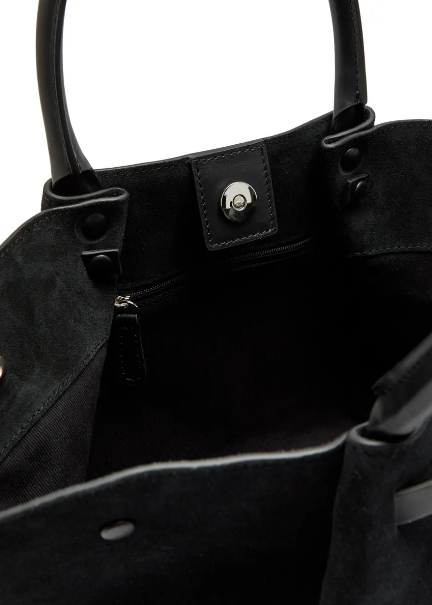 The Midi New York grained leather tote bag