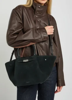 The Midi New York grained leather tote bag