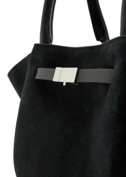 The Midi New York grained leather tote bag