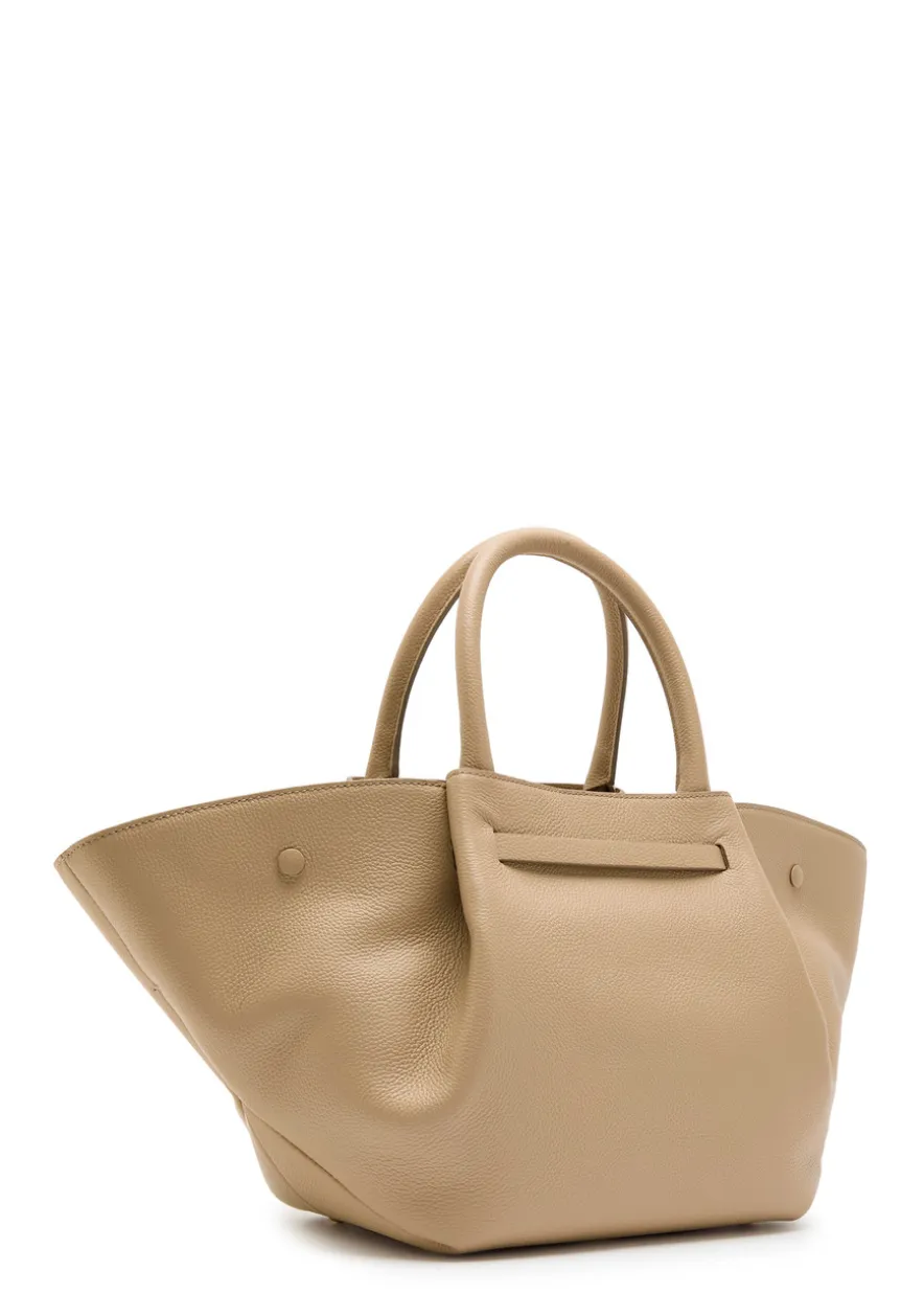 The Midi New York grained leather tote bag