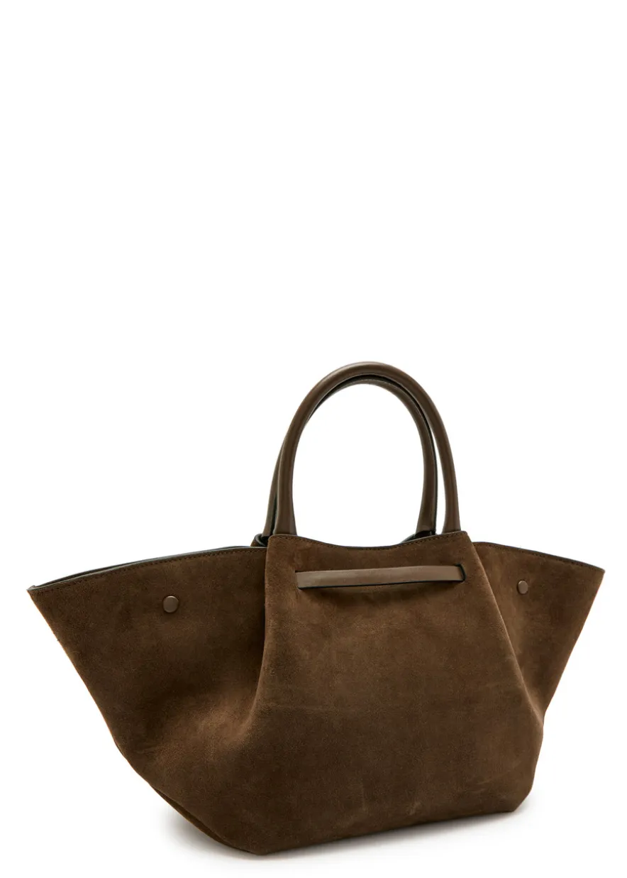 The Midi New York suede tote bag