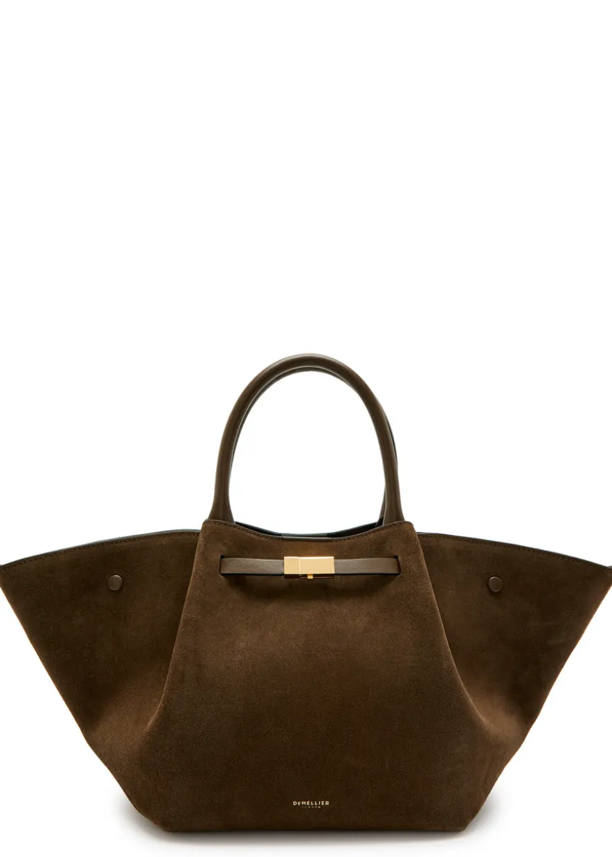 The Midi New York suede tote bag